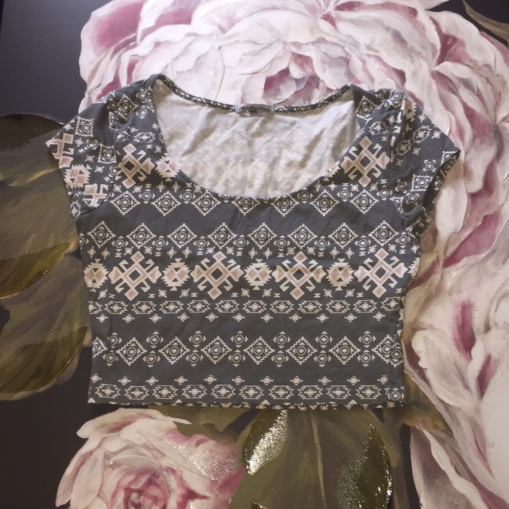 Tribal Print Crop Top